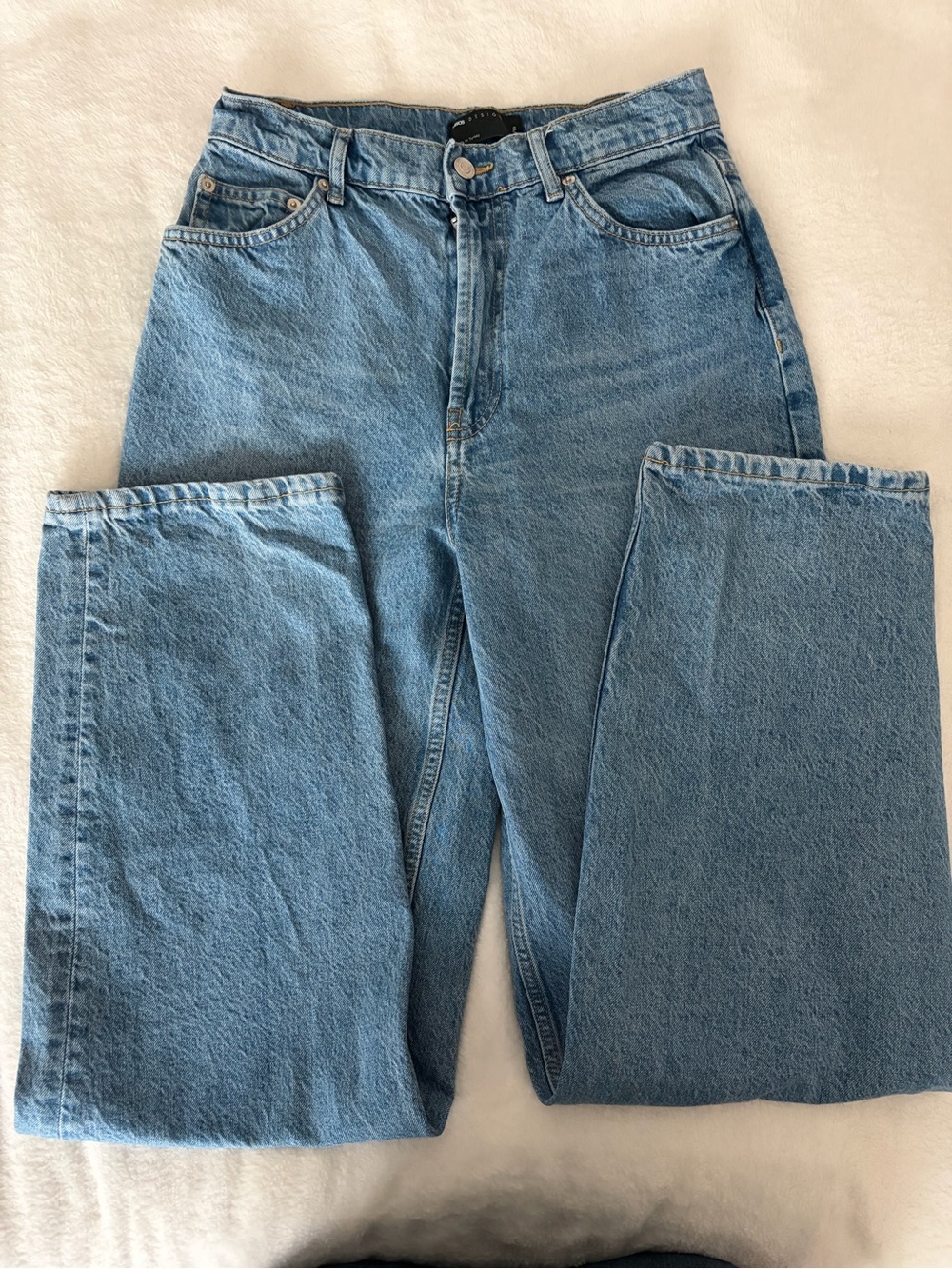 ASOS Light Blue Straight Leg High-Rise Jeans